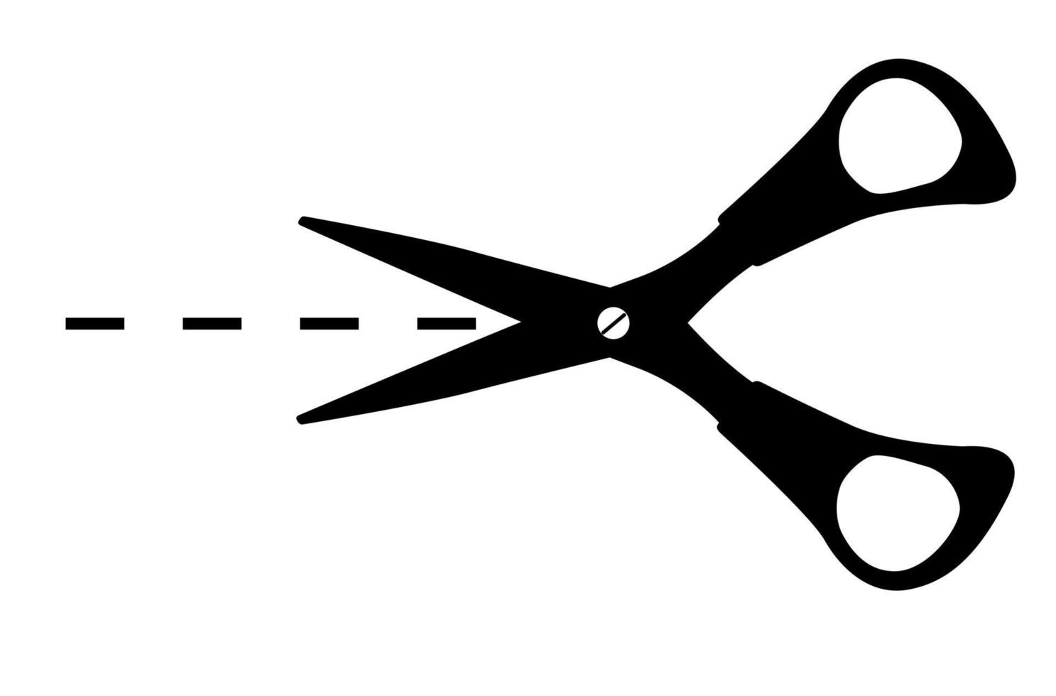 forbici con linee di taglio isolate su sfondo bianco. illustrazione vettoriale