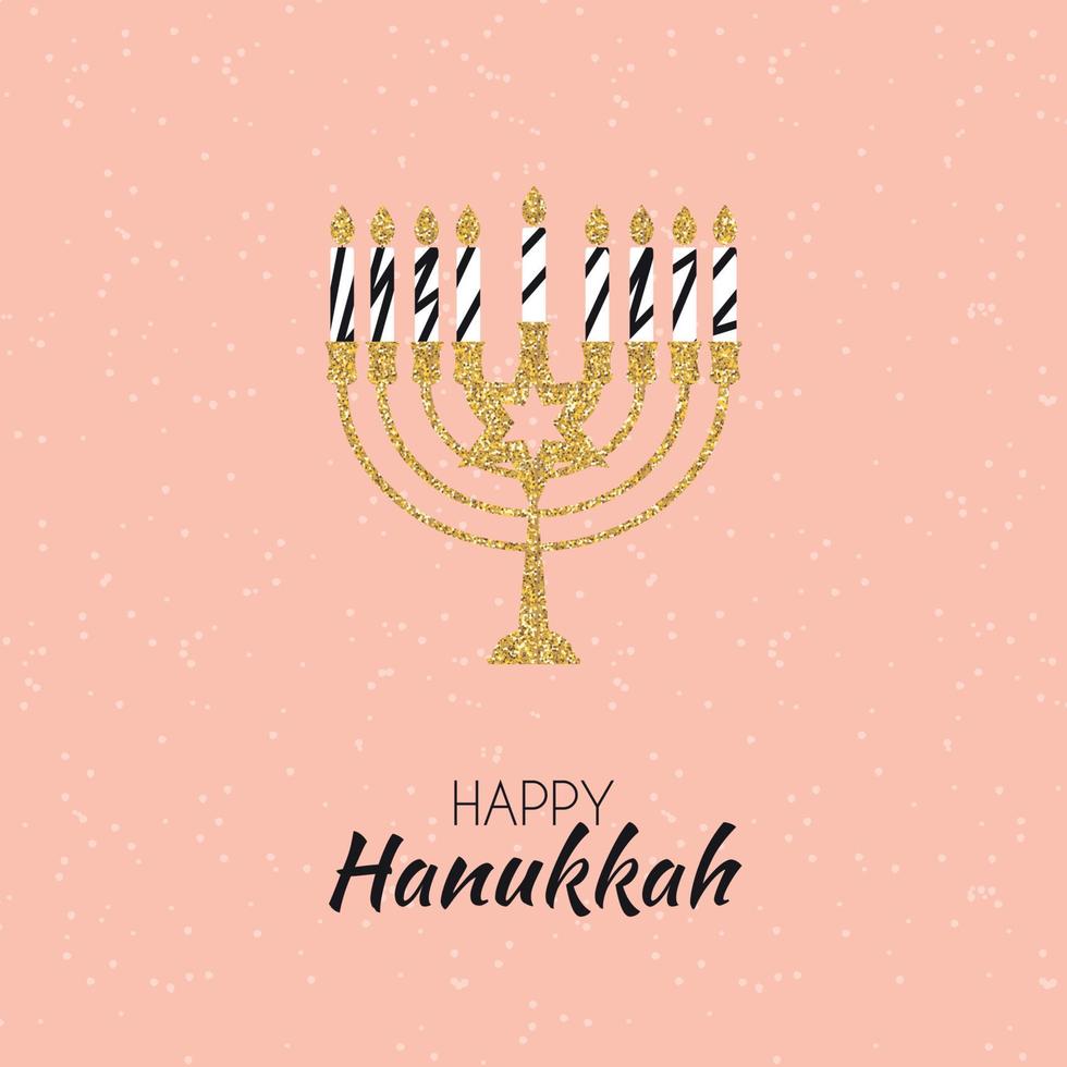 felice hanukkah, sfondo festa ebraica. illustrazione vettoriale. hanukkah è il nome della festa ebraica. vettore