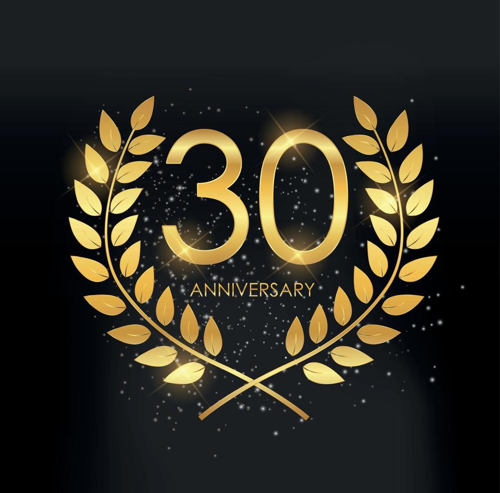 modello logo 30 anni anniversario illustrazione vettoriale