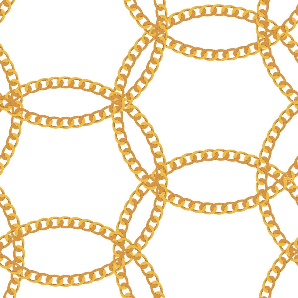 fondo senza cuciture del modello dei gioielli della catena d'oro. illustrazione vettoriale