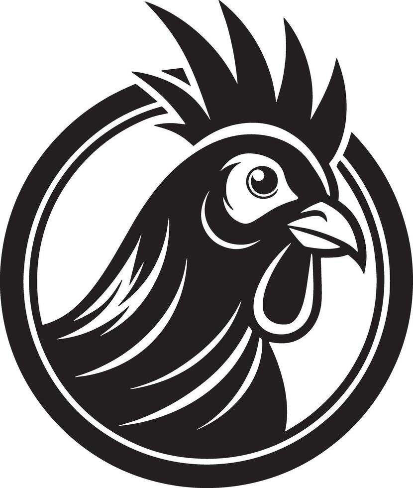 Gallo logo design illustrazione isolato su bianca sfondo vettore