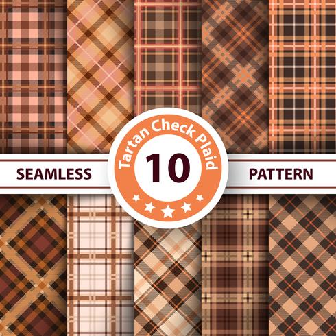 Classico scozzese, Merry Christmas check plaid seamless patterns. vettore