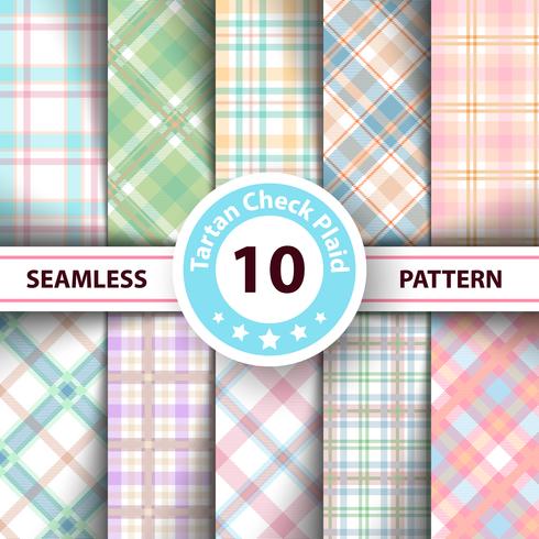 Classico scozzese, Merry Christmas check plaid seamless patterns. vettore