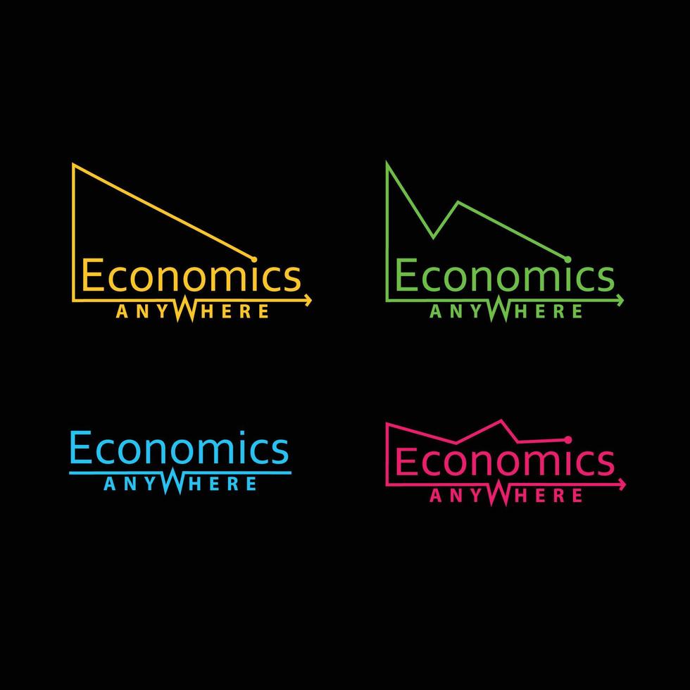 illustrazione di grafico economico colorato fresco e vario vettore