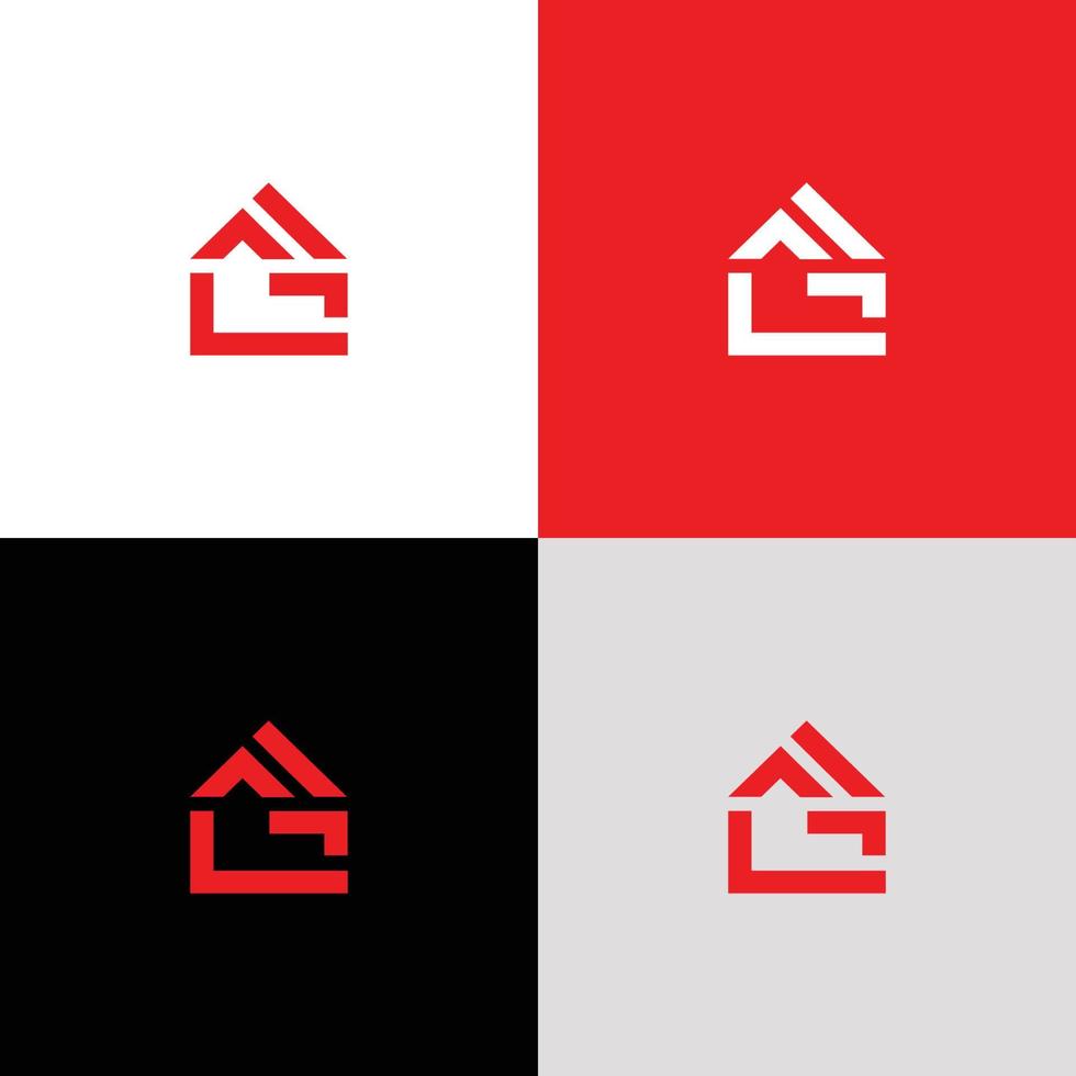 un design del logo immobiliare moderno e alla moda con le iniziali fg vettore