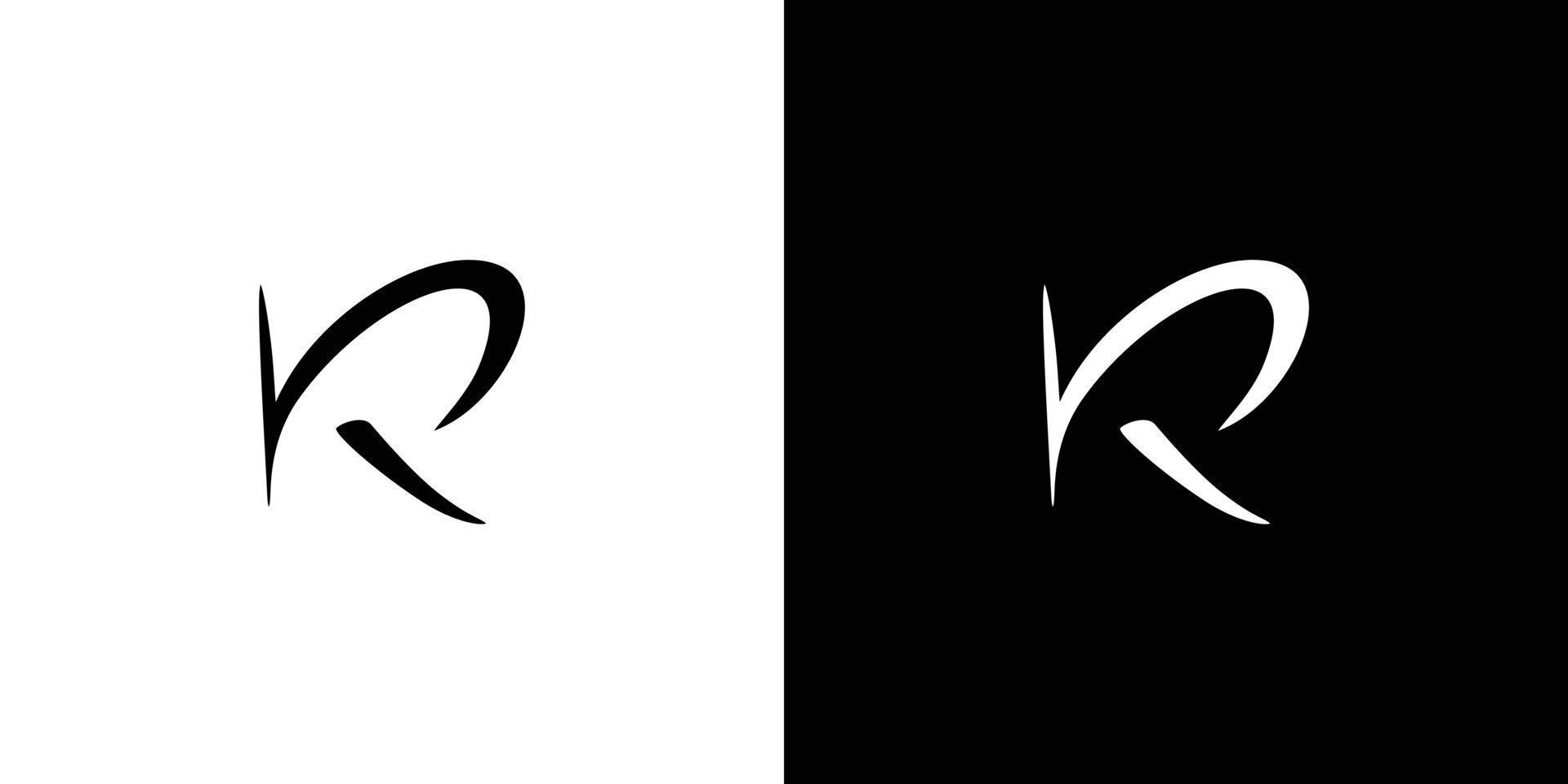 design del logo con le iniziali della lettera r moderna ed elegante vettore