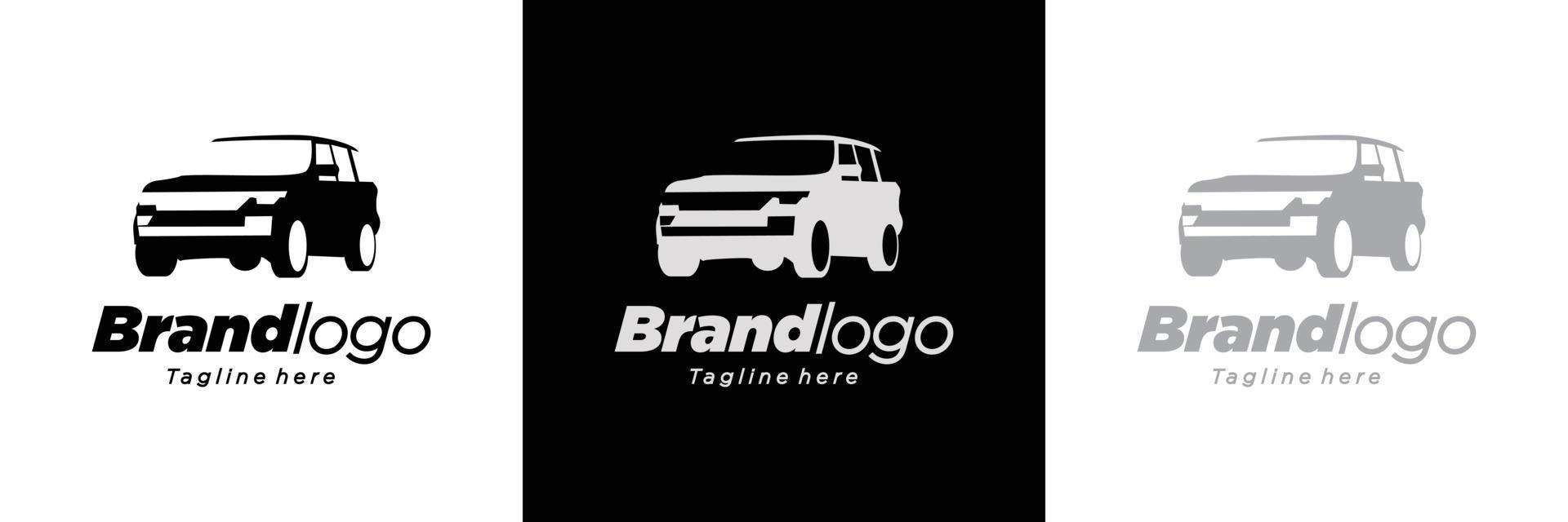 design del logo dell'auto semplice e moderno con un aspetto attraente e attraente vettore