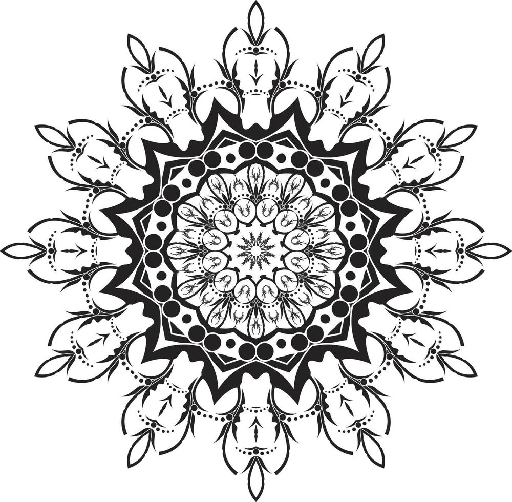 mandala pagine di libri da colorare, ornamento rotondo decorativo a forma di fiore, vettore orientale, modelli di terapia antistress, elementi di design intrecciati, vettore di loghi yoga