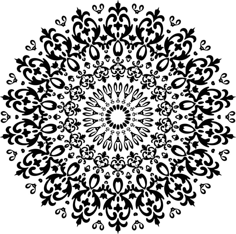 mandala pagine di libri da colorare, ornamento rotondo decorativo a forma di fiore, vettore orientale, modelli di terapia antistress, elementi di design intrecciati, vettore di loghi yoga