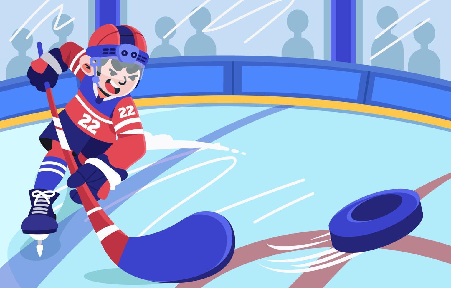 sfondo di hockey su ghiaccio vettore