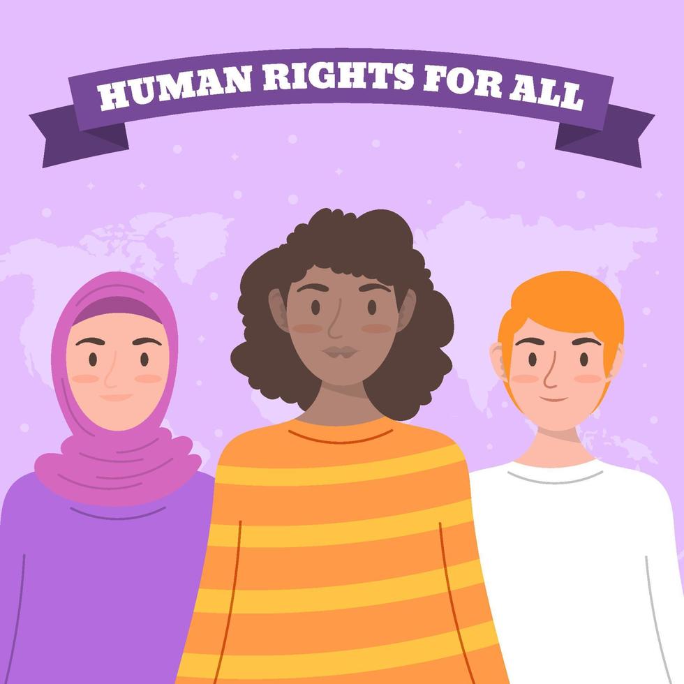 diritti umani per tutti vettore