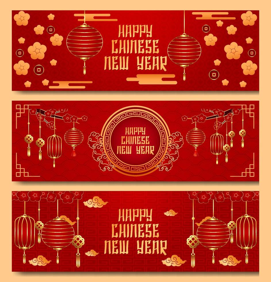 felice anno nuovo cinese banner vettore