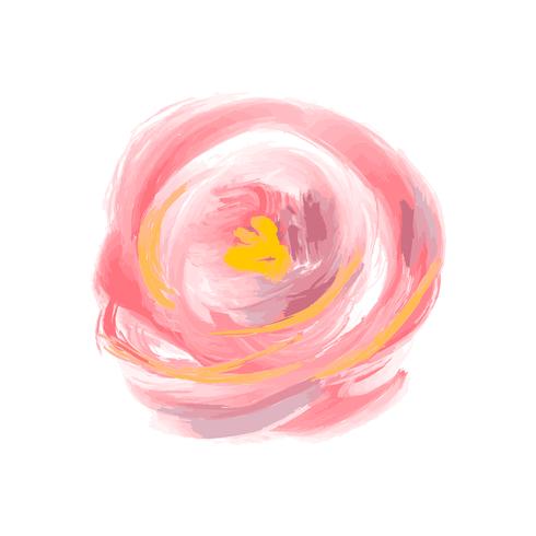 Vettore sveglio della rosa del fiore dell&#39;acquerello della molla. Oggetto isolato arte per bouquet estivo