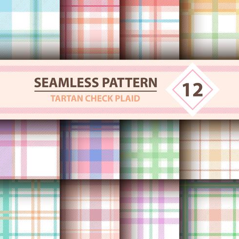 Classico scozzese, Merry Christmas check plaid seamless patterns. vettore