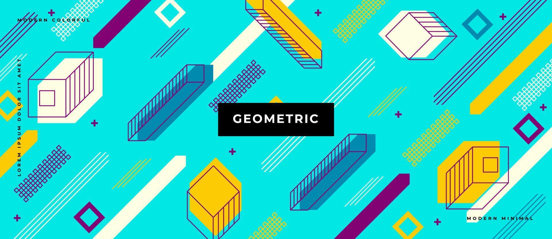 trama delle linee geometriche in stile memphis e set di vettori con motivo pop punteggiato. linea di illustrazione e trama, sfondo astratto punteggiato.