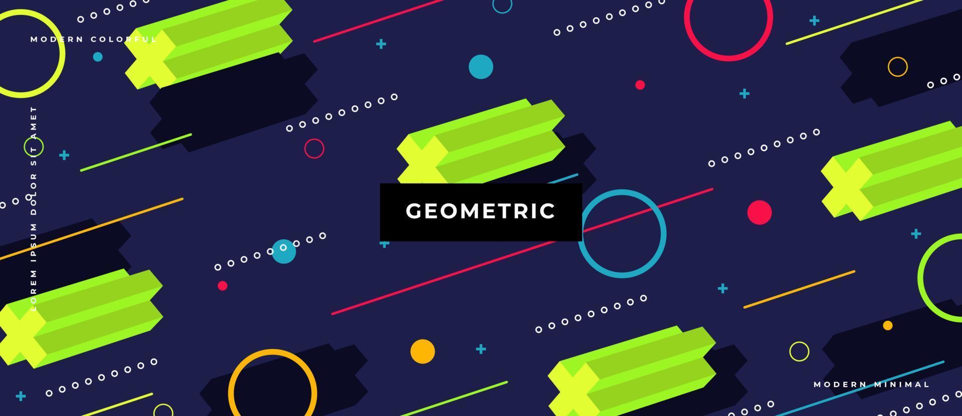 sfondo geometrico di memphis con forme di elementi astratti. sfondo grafico trama minima. vettore