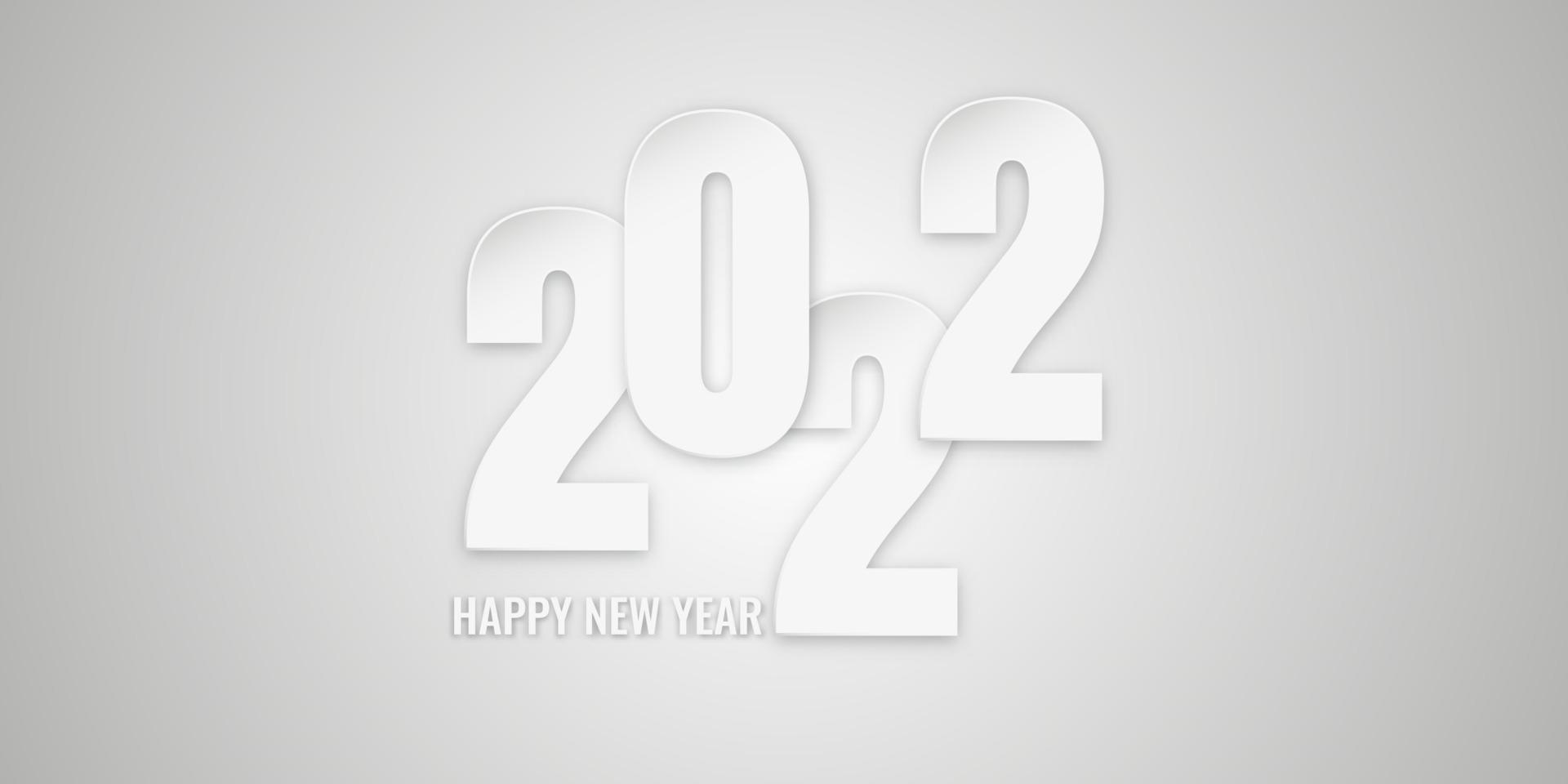 banner di felice anno nuovo in design in stile carta vettore
