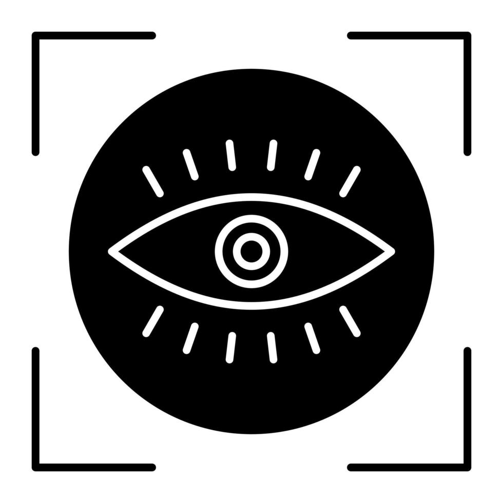 icona del glifo della visione vettore