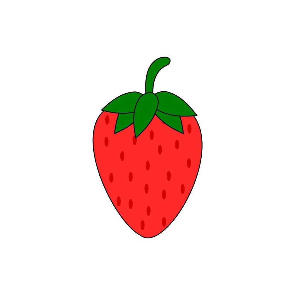 fragola vettoriale o clipart. icona di fragola.