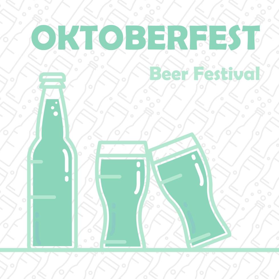 banner di birra oktoberfest vettore