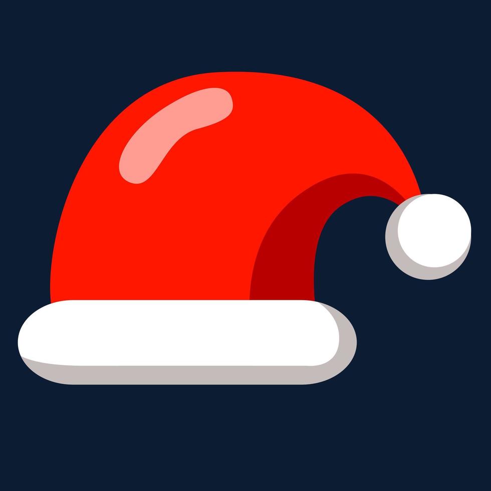 disegno dell'icona di celebrazione del giorno di Natale. disegno dell'icona del cappello per natale vettore