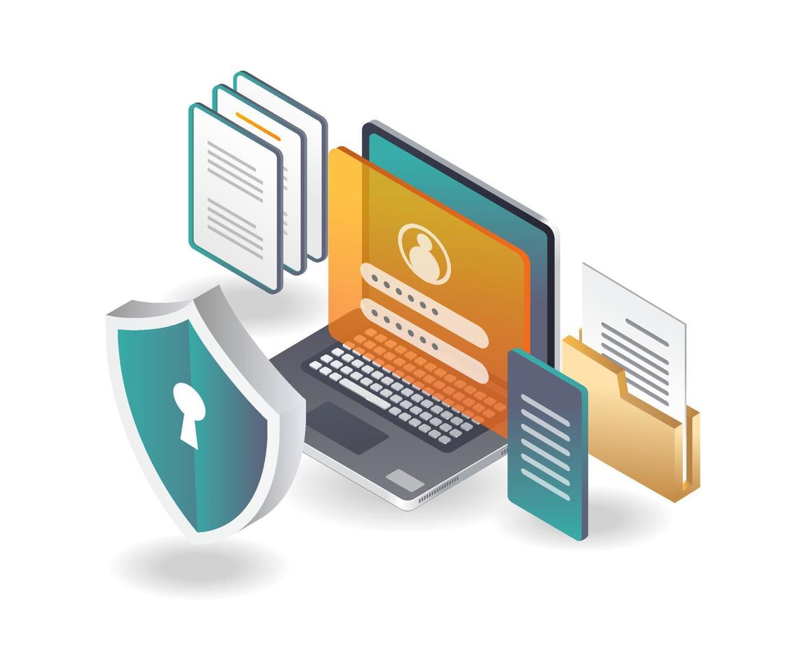 protezione dei dati e privacy vettore