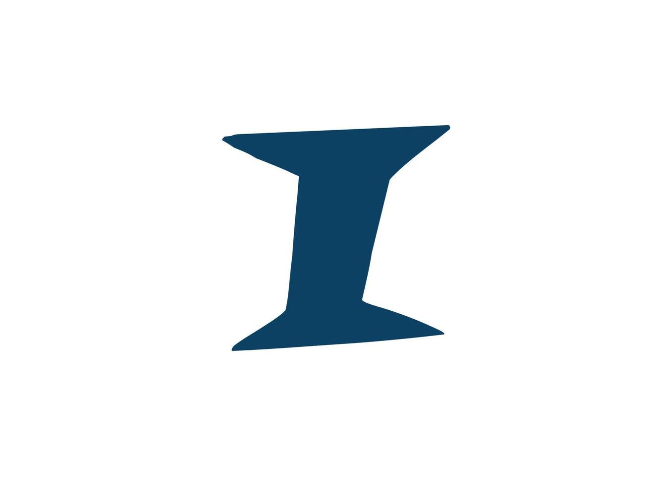 lettera latina. vettore. logo per l'azienda. icona per il sito. lettera separata dall'alfabeto. forma piacevole pungente. vettore