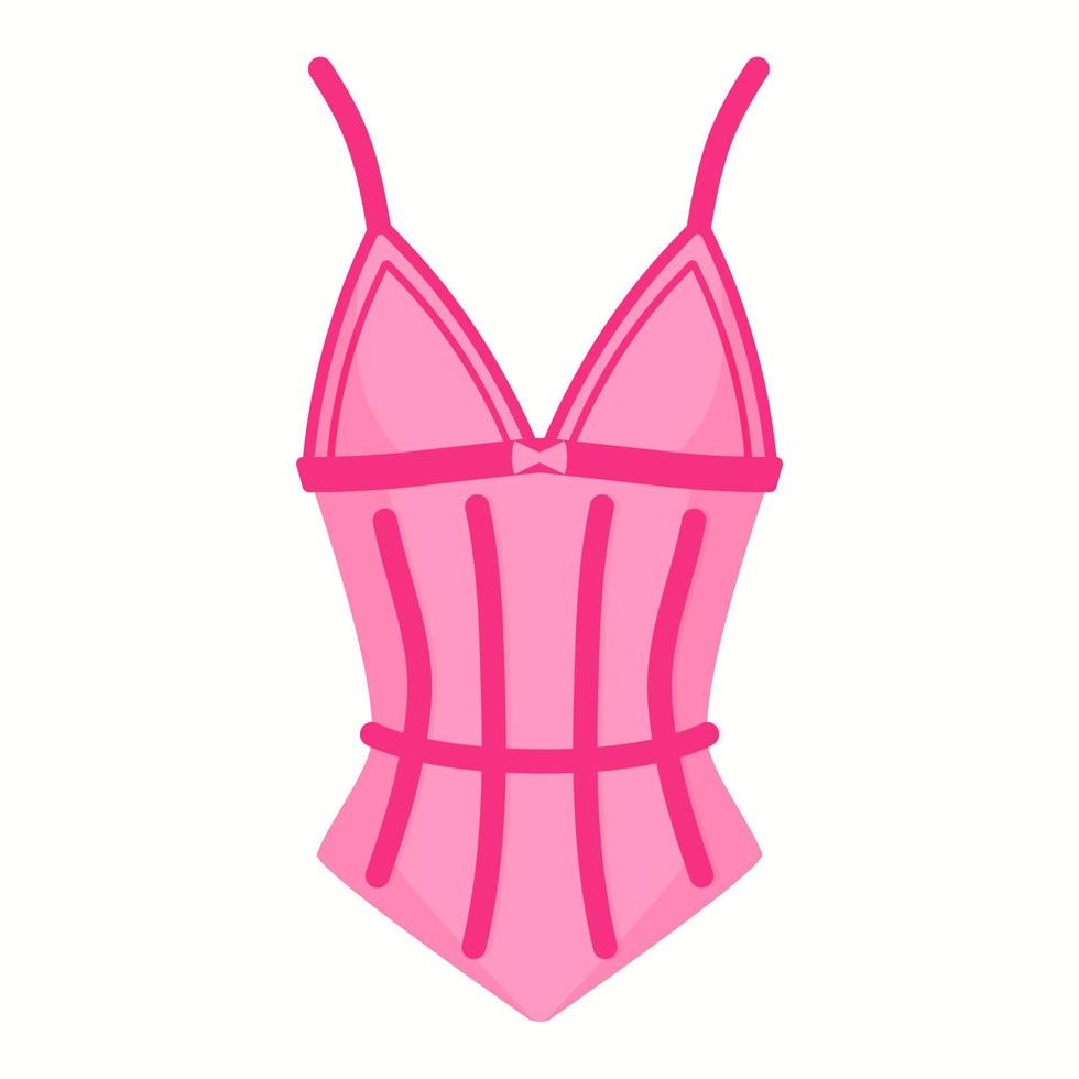 indumento intimo donna elegante o corsetto rosa biancheria intima femminile sexy. concetto di moda. vettore