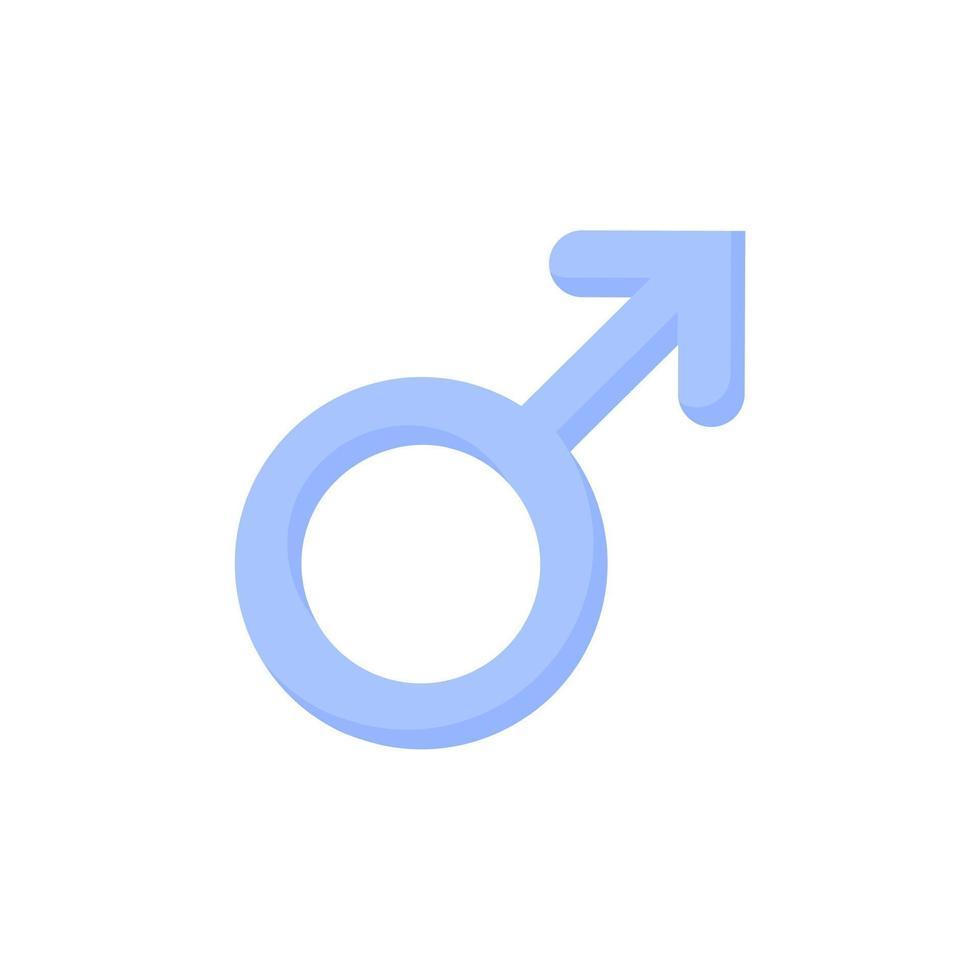 simbolo di genere blu del maschio. vettore