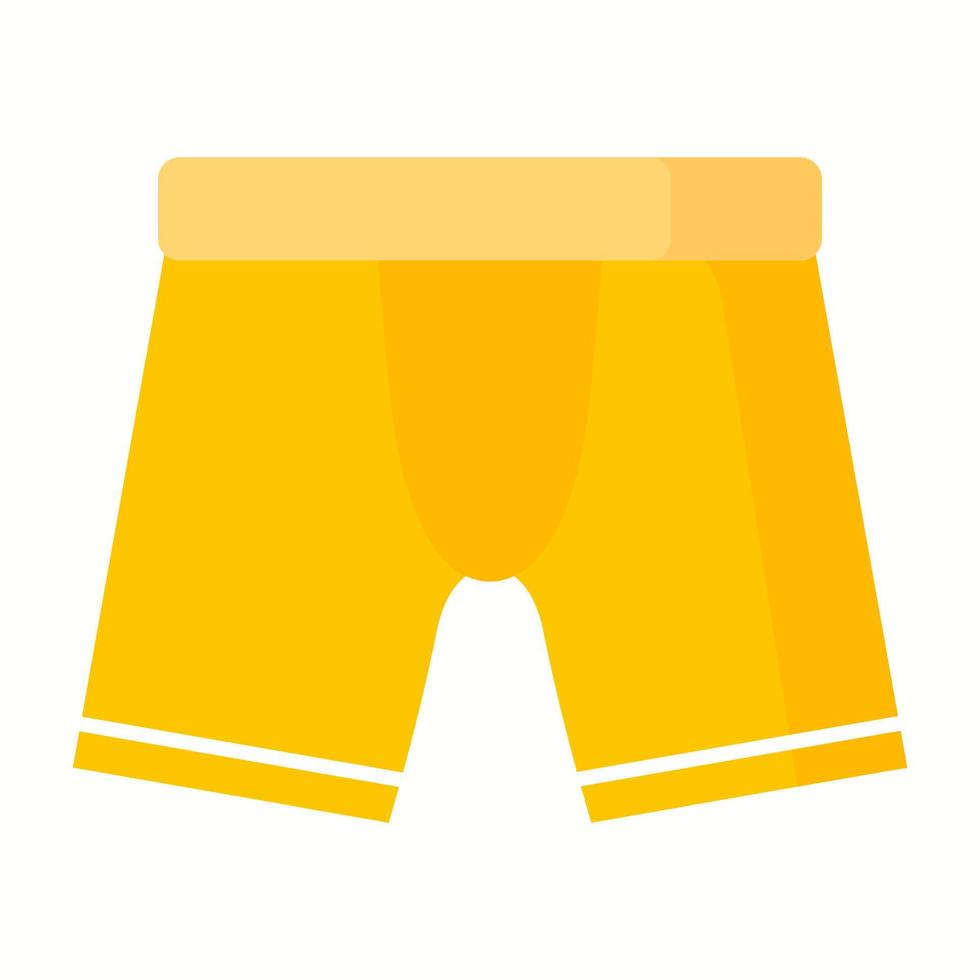 intimo boxer uomo giallo. concetto di moda vettore