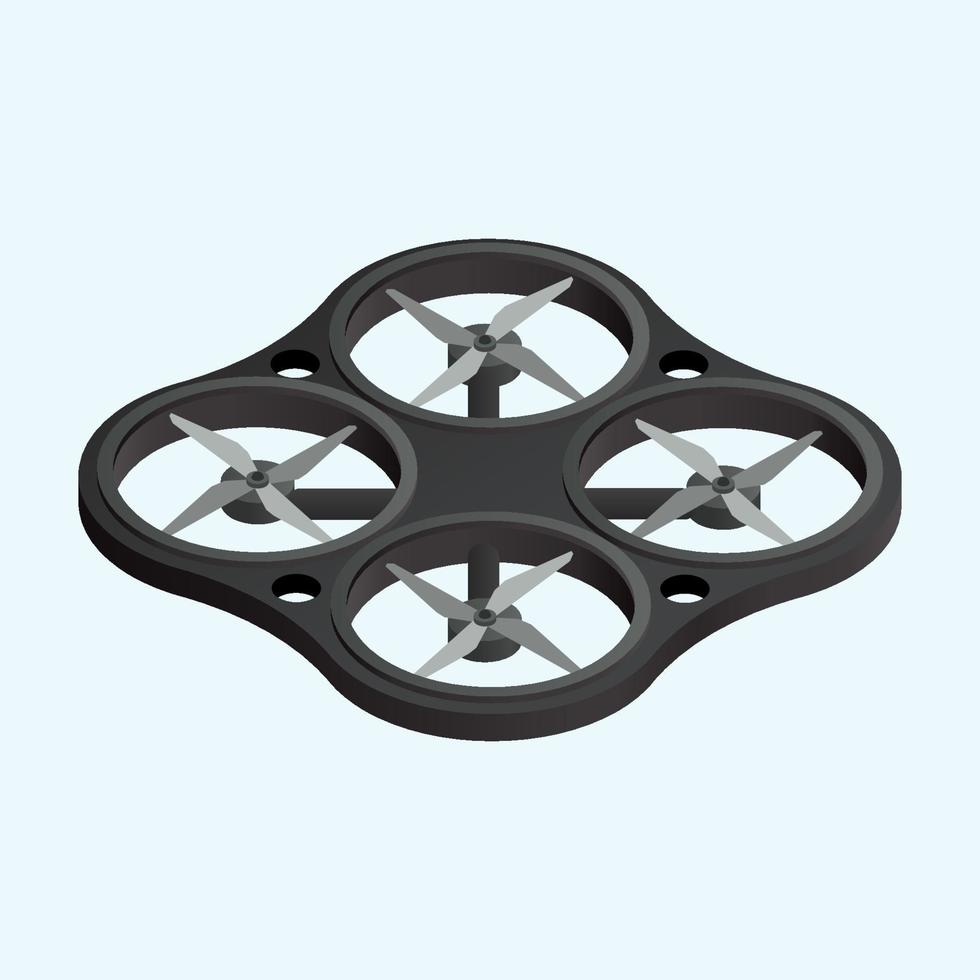 droni quadricotteri aerei digitali isometrici vettore