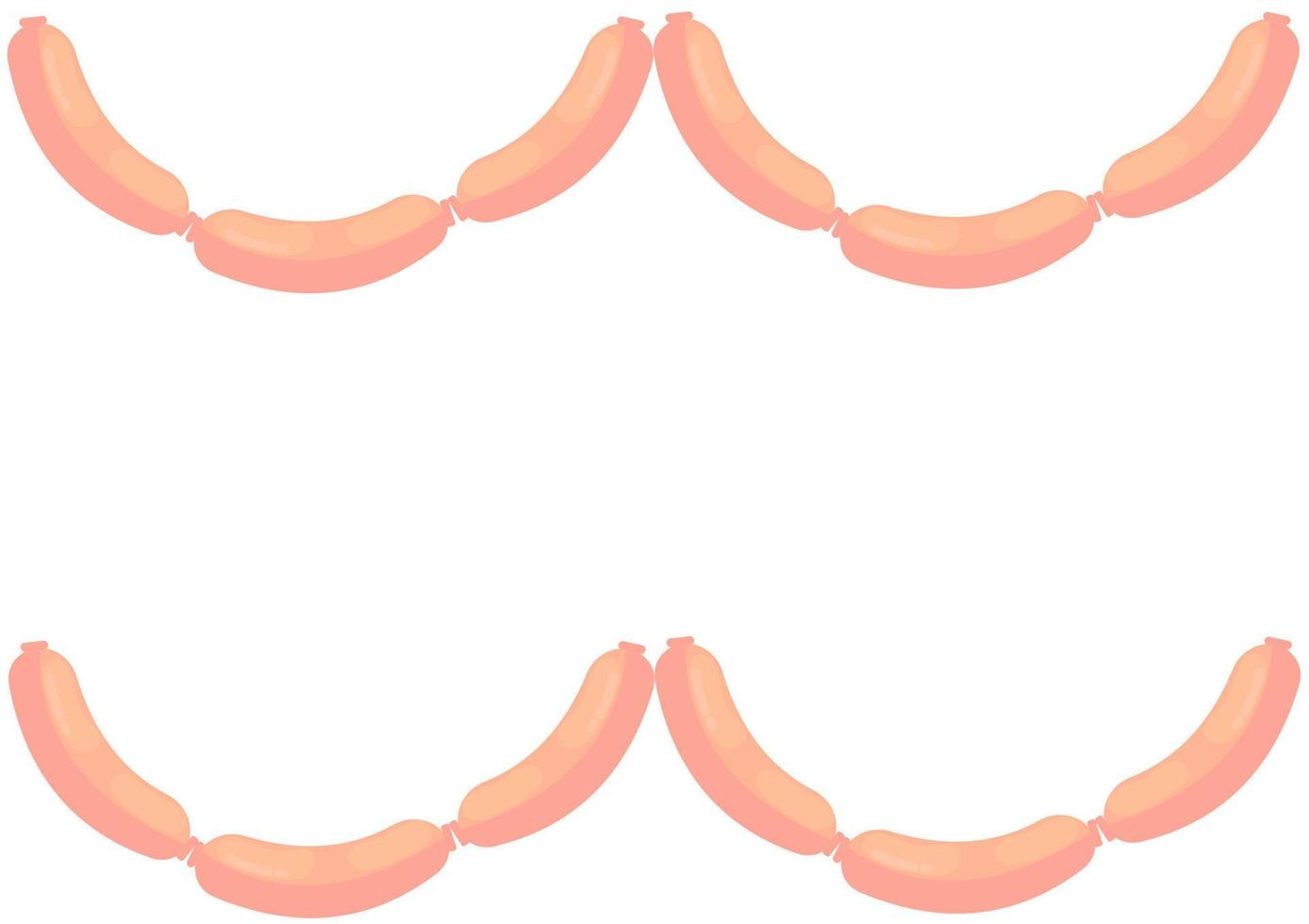 sfondo di salsiccia su sfondo bianco vettore