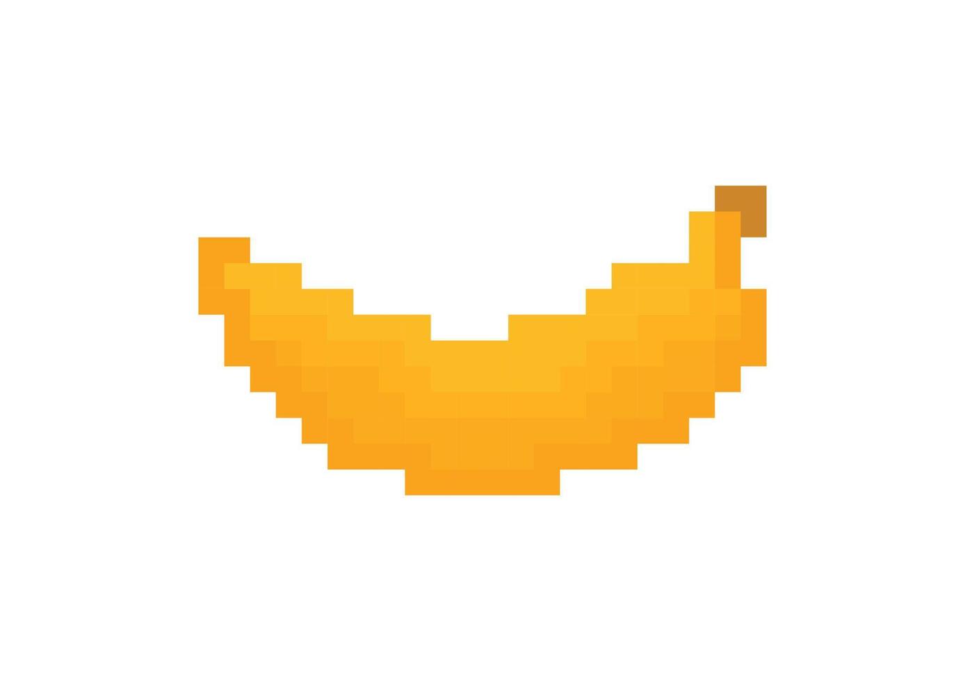 illustrazione di banana con tema pixel vettore