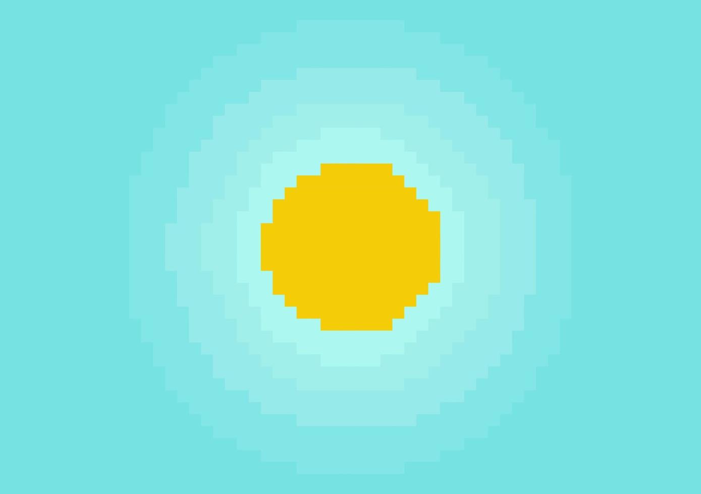 illustrazione dell'alba in stile pixel 2 vettore