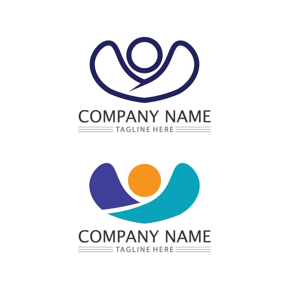 logo della comunità persone lavorano team e business vector logo e design gruppo famiglia