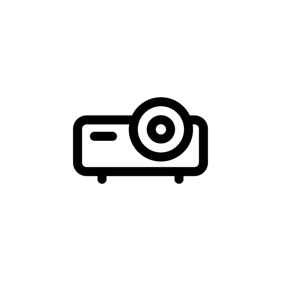 proiettore icona disegno vettoriale simbolo videoproiettore, elettronica, hardware, spettacolo per multimedia