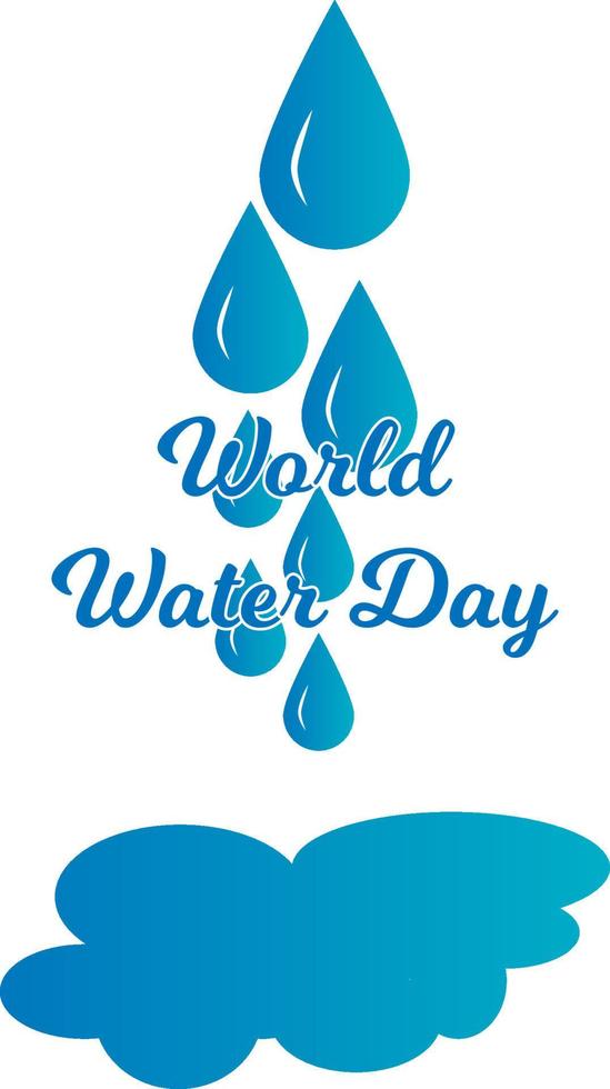 illustrazione vettoriale piatta della giornata mondiale dell'acqua