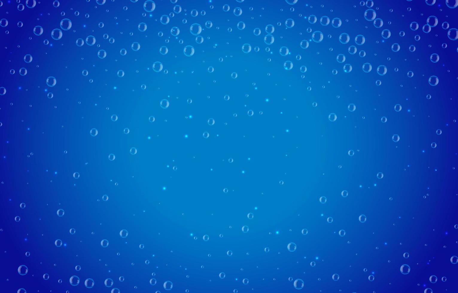 bolla in acqua su sfondo blu illustrazione vettoriale