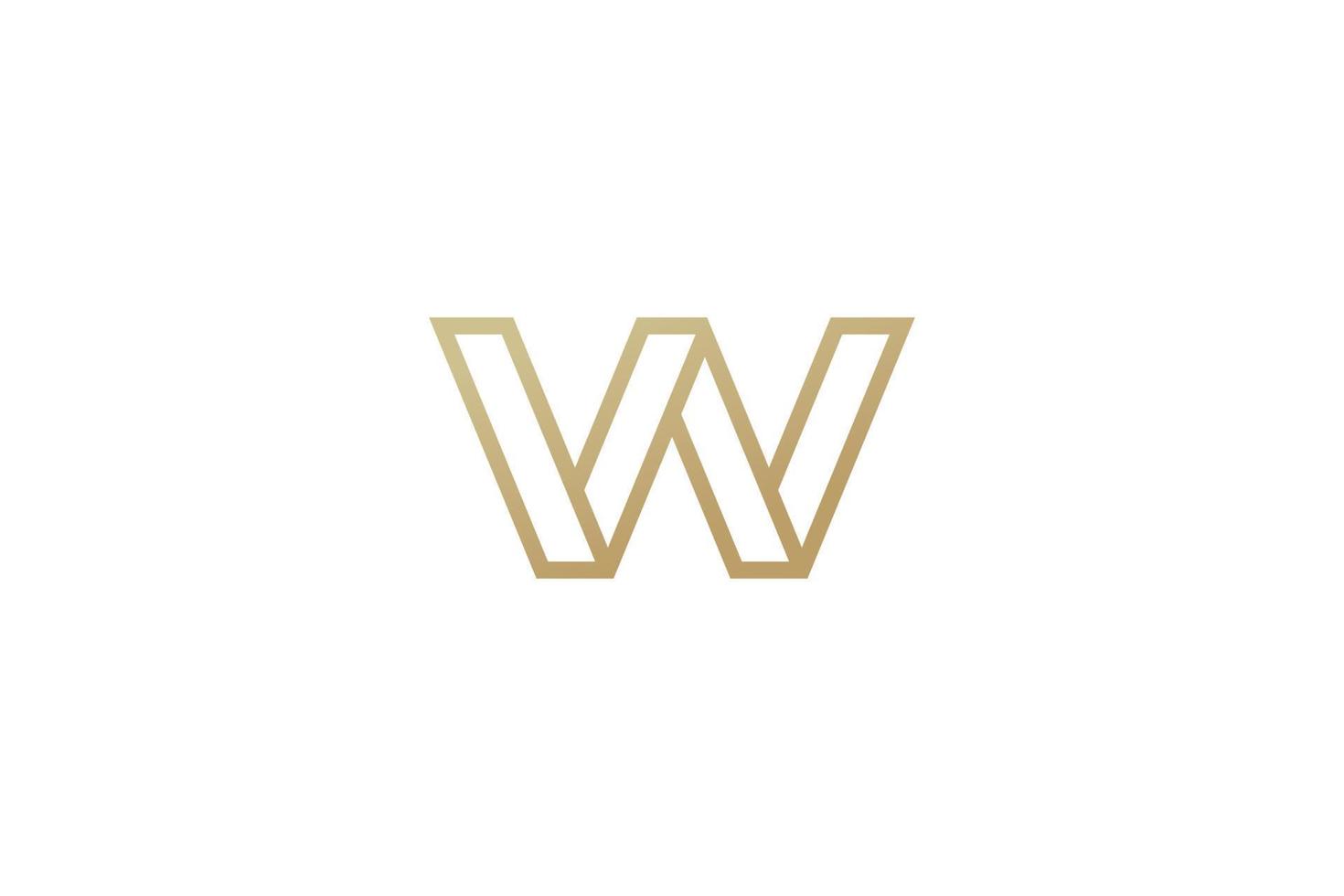 lettera w logo design. logotipo astratto lettera w monogramma. illustrazione vettoriale