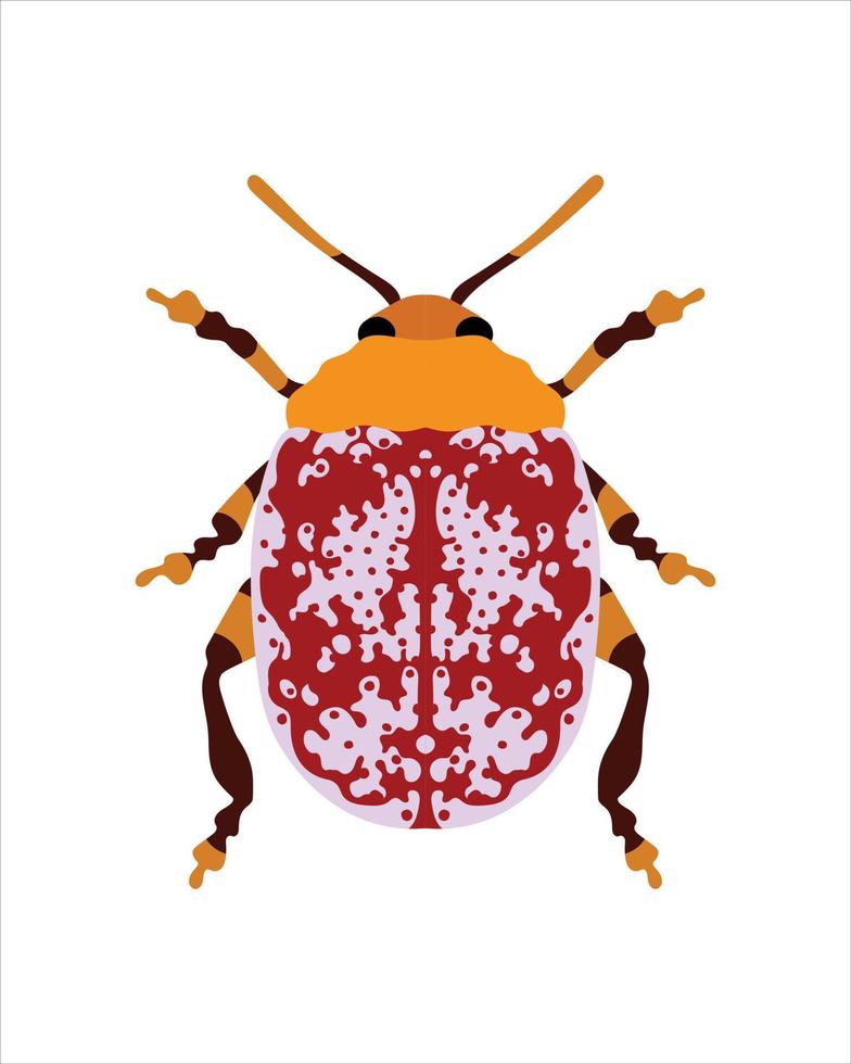 blepharida rhois. illustrazione vettoriale piatto di bug. insetti e concetto di giardino animati in tema colorato. fumetto illustrazione della natura isolato su priorità bassa bianca.