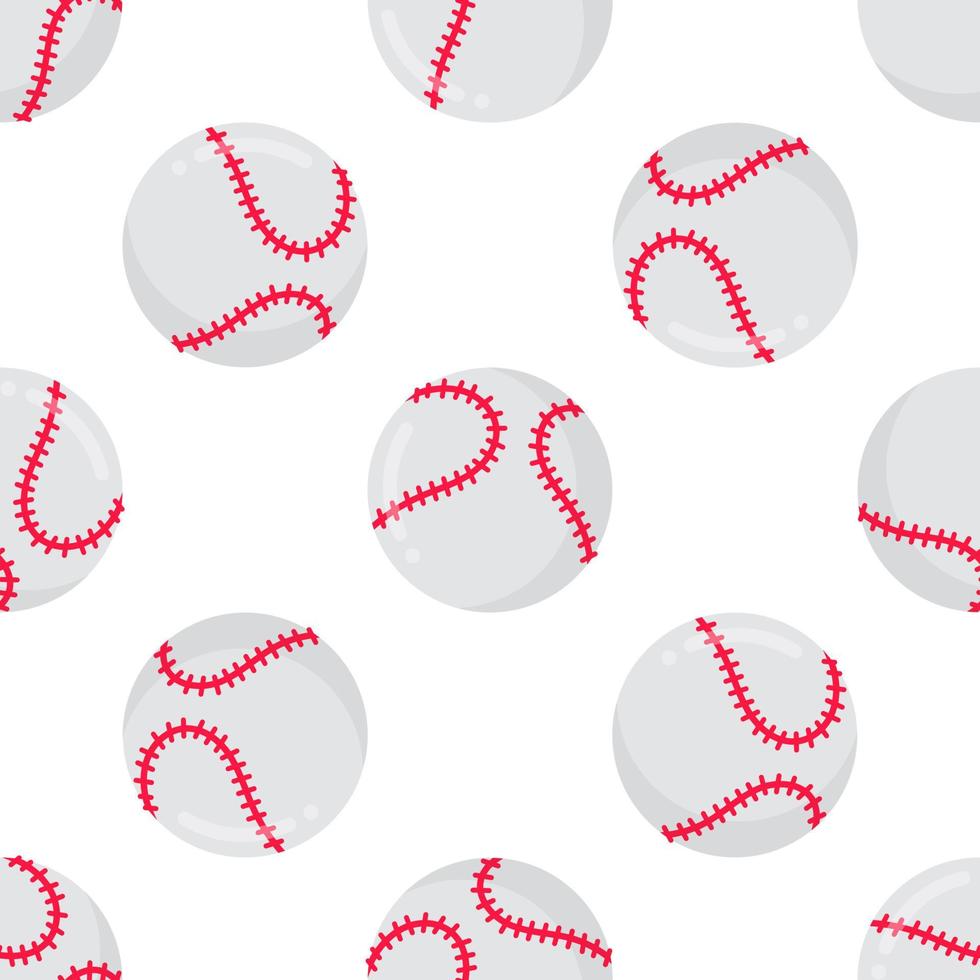 seamless con palla da baseball stile piatto design illustrazione vettoriale isolato su sfondo bianco icona segni. simboli del baseball gioco sportivo.
