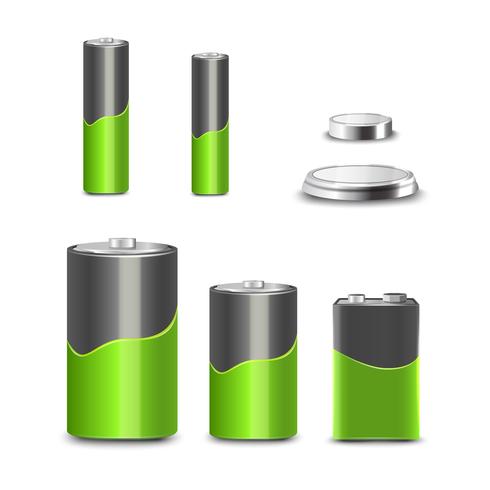 Set di icone della batteria vettore