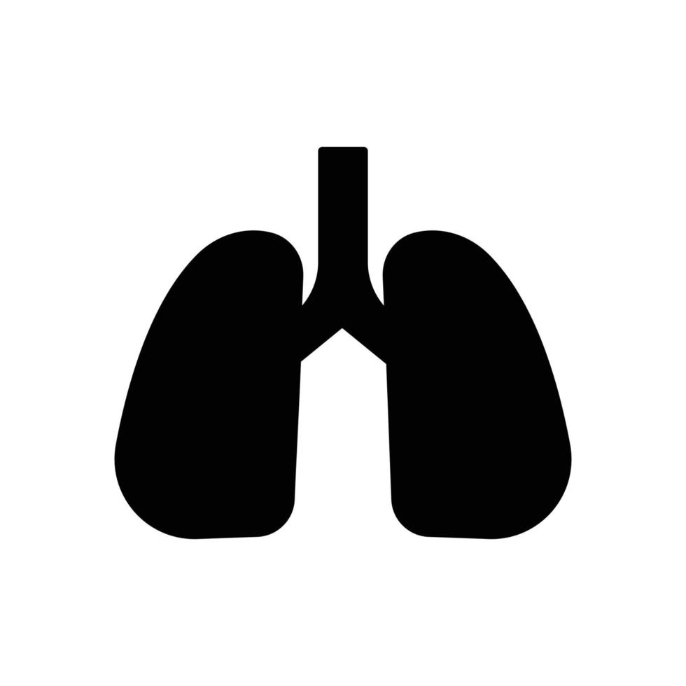 icona del polmone. semplice illustrazione. tratto modificabile. modello di disegno vettoriale