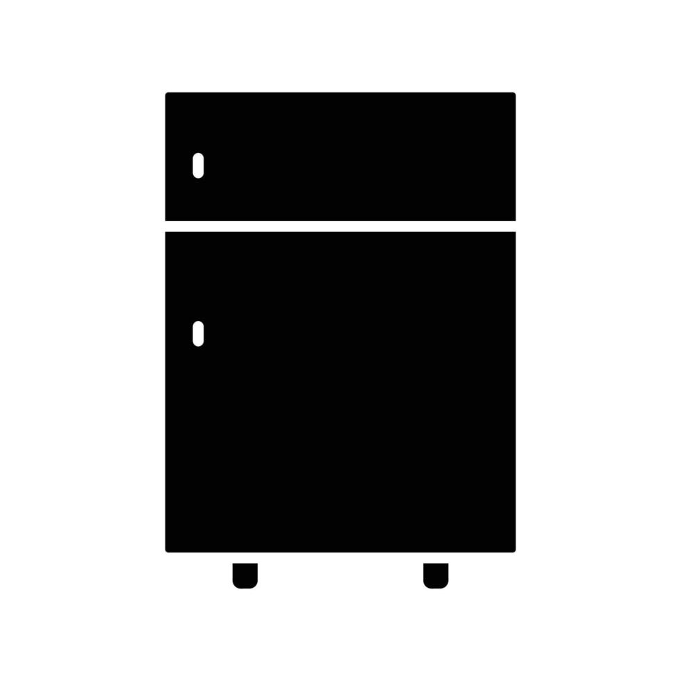 progettazione del frigorifero. stile dell'icona del glifo. semplice illustrazione. tratto modificabile. modello di disegno vettoriale