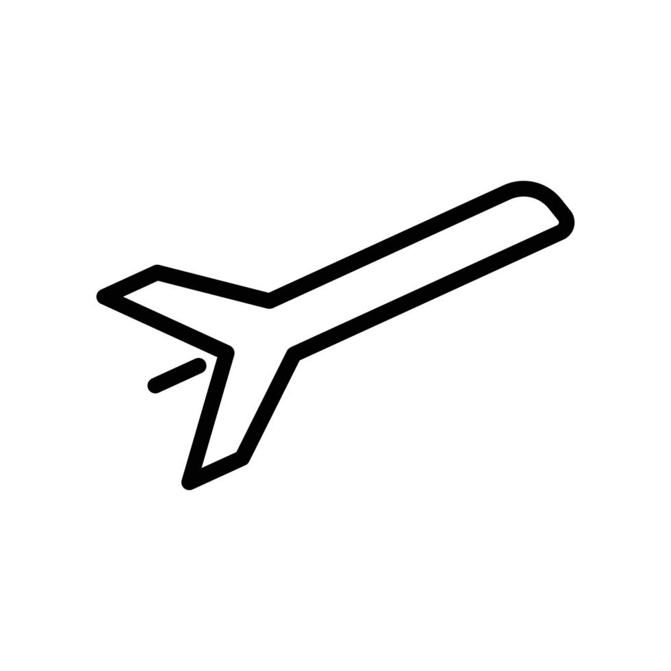 icona dell'aeroplano. icona di stile di contorno. semplice illustrazione. tratto modificabile. modello di disegno vettoriale