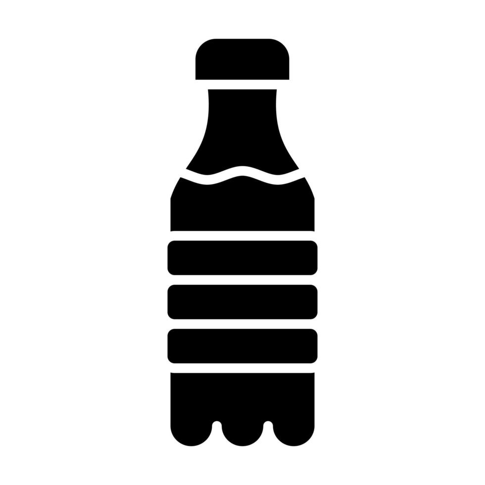 icona del glifo con bottiglia d'acqua vettore