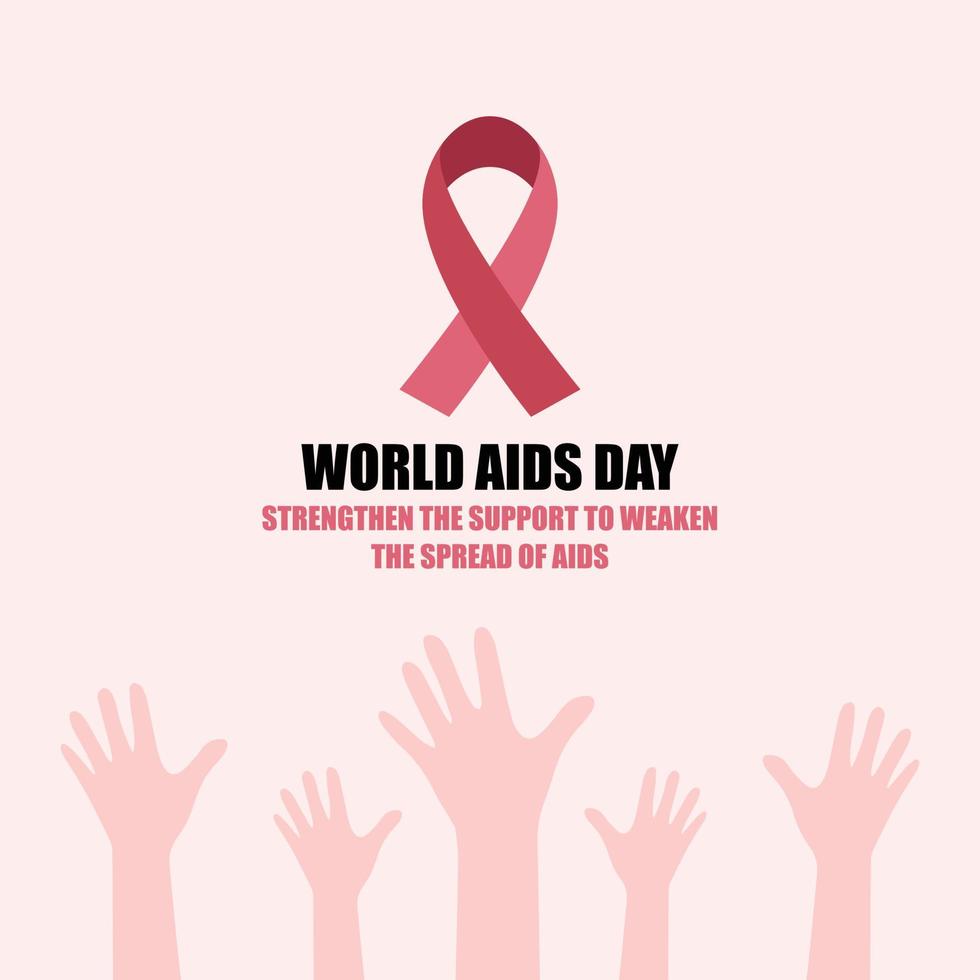 concetto di giornata mondiale dell'AIDS. aiuta la consapevolezza. concetto di vacanza. modello per sfondo, banner, carta e poster. vettore