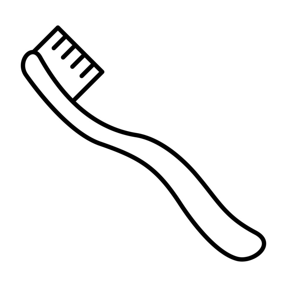 icona della linea dello spazzolino da denti vettore