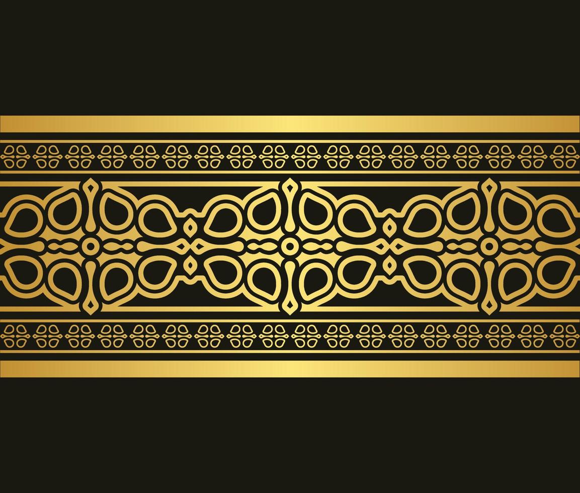 modello di progettazione del bordo ornamentale dorato vettore