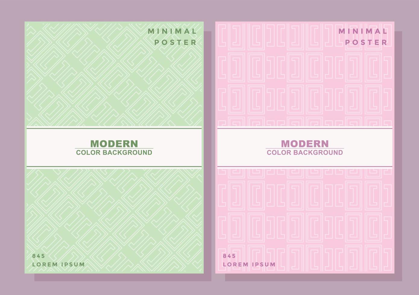 collezione di copertine a motivi geometrici minimali con colori piatti vettore